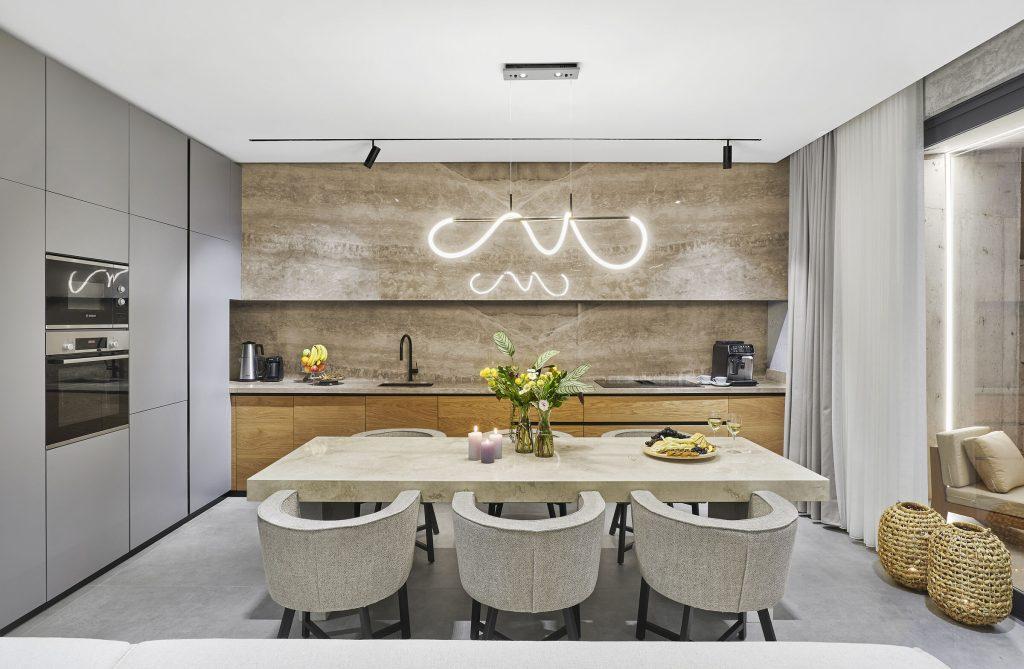 cocina y living